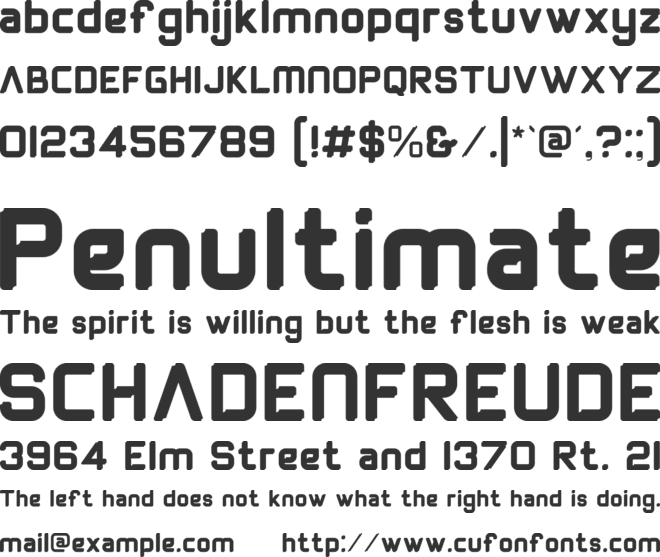 Arelv font preview
