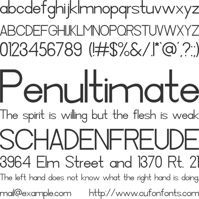 Aglo font preview