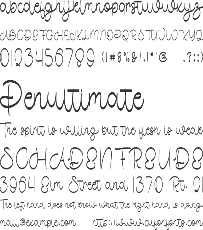 Desember font preview