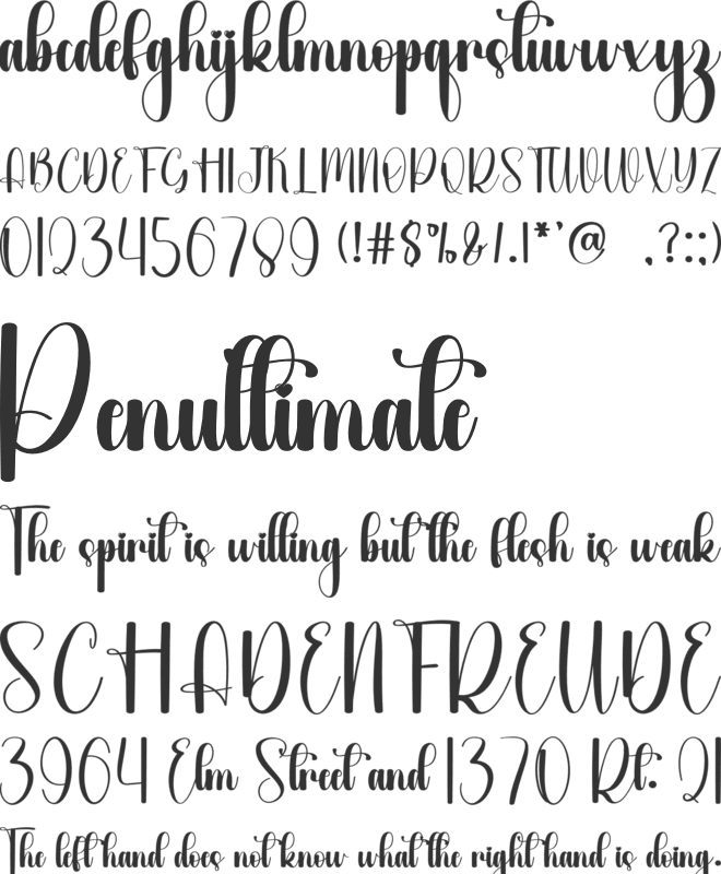 Christmas Checklist font preview