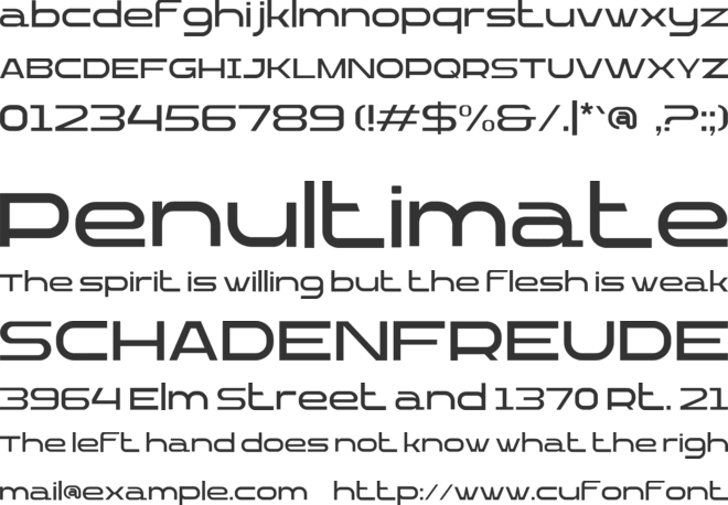 PROGO font preview