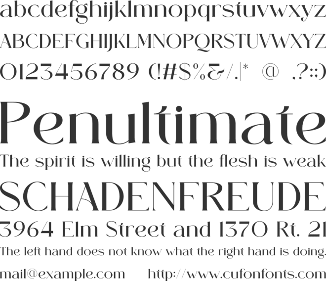 Rosser font preview