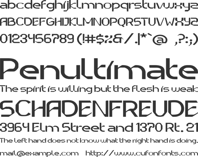Braven font preview