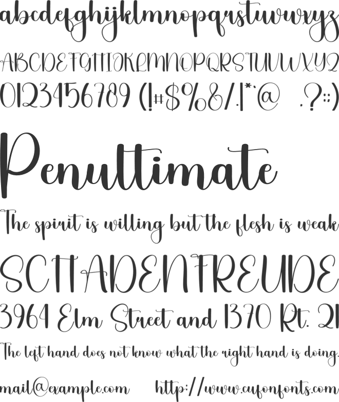 Lightly Snowman font preview