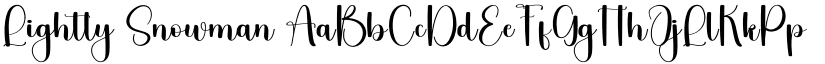 Lightly Snowman font download