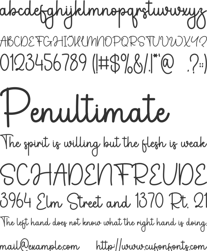 Sleepy Mama font preview