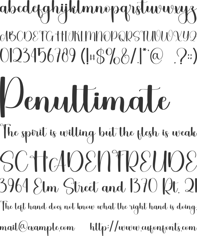 Winter Dancing font preview