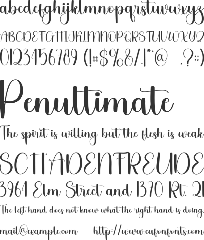 Cherry Christmas font preview