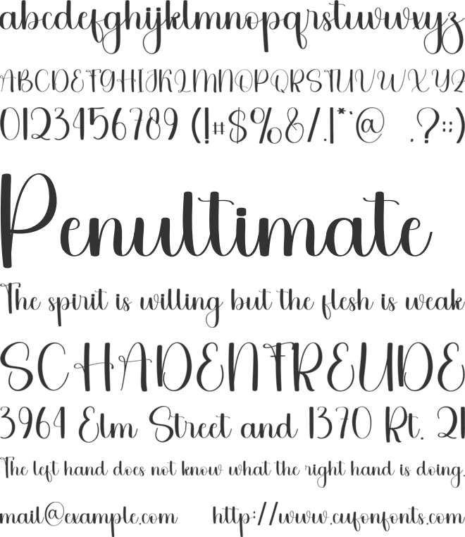 Sweet Husband font preview