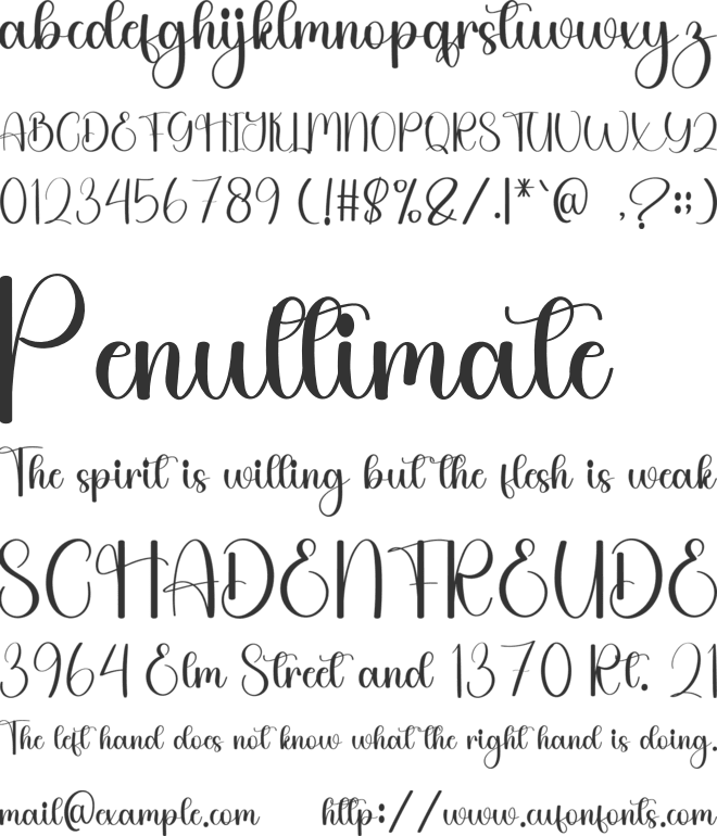 Black Magnolia font preview