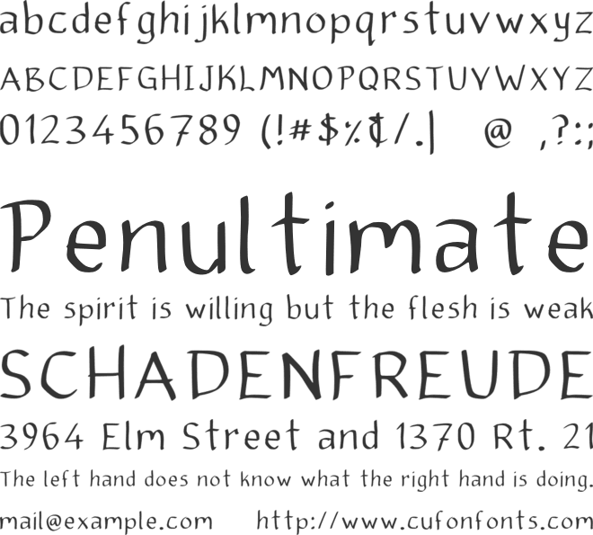 Yuzo font preview