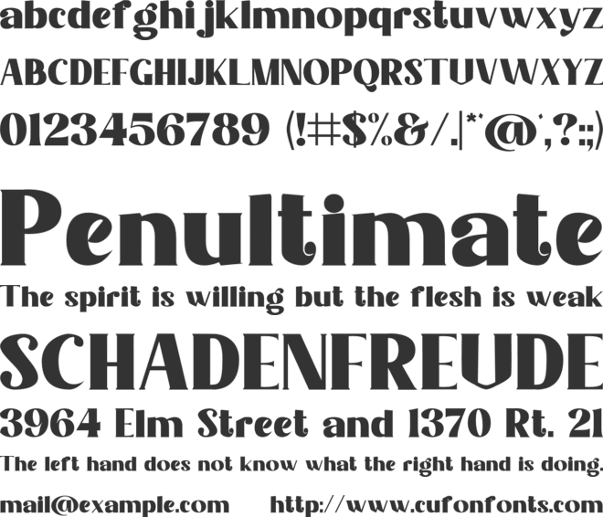 Congord font preview