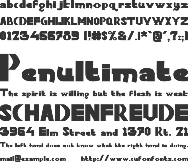 Sweatshops font preview