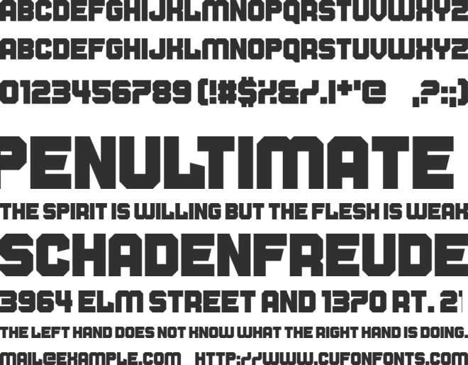 Cold Warm font preview