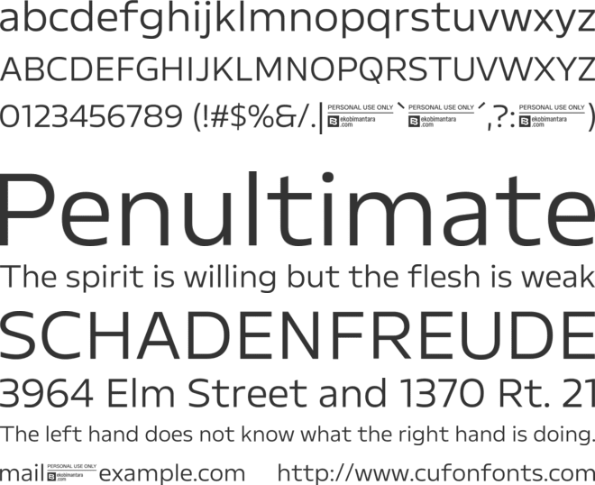 Profa Trial font preview