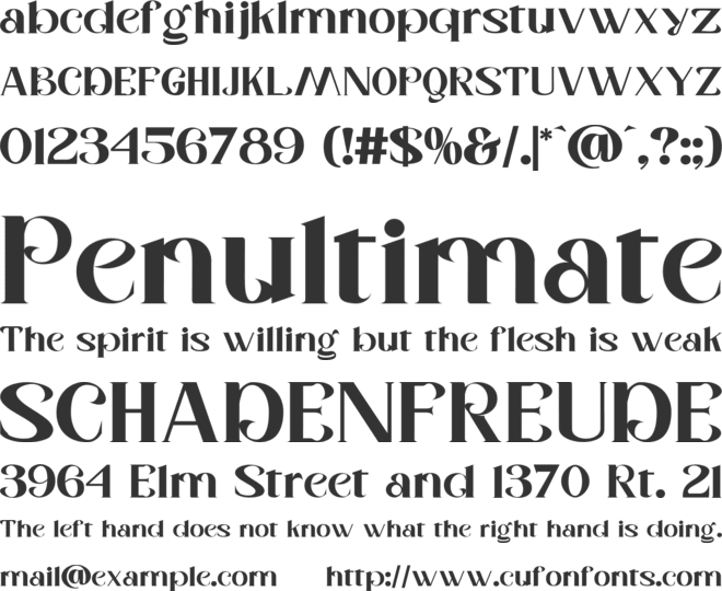 Shoney font preview