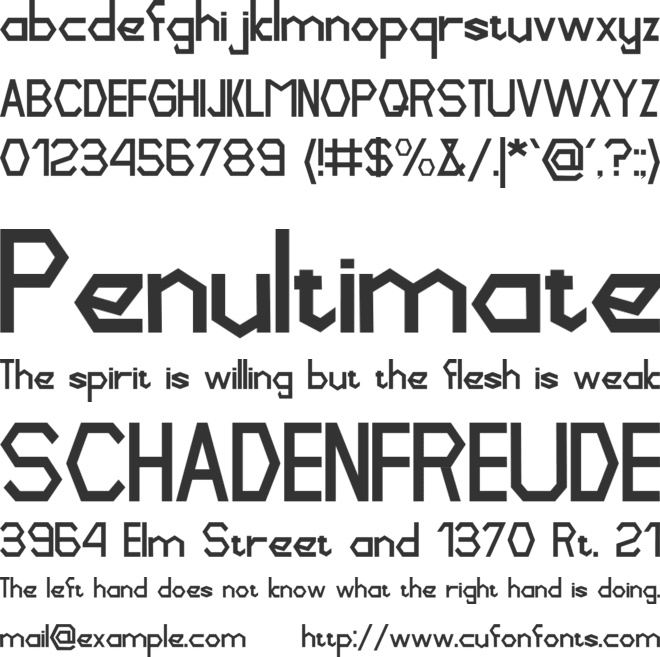 Firngaun font preview