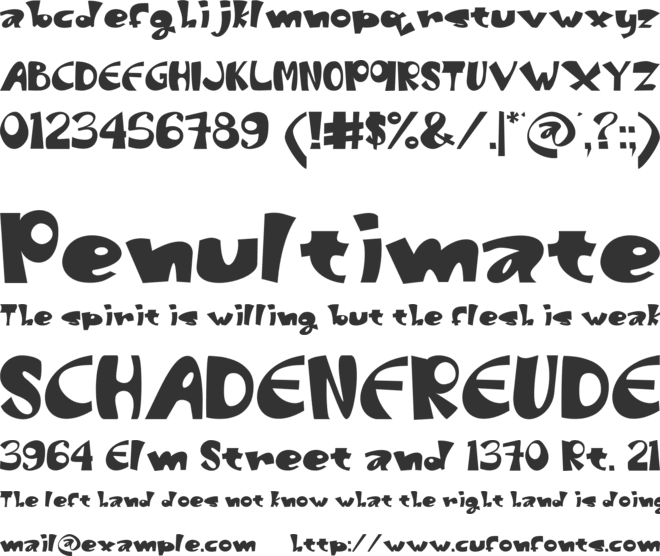 PUCKISS font preview