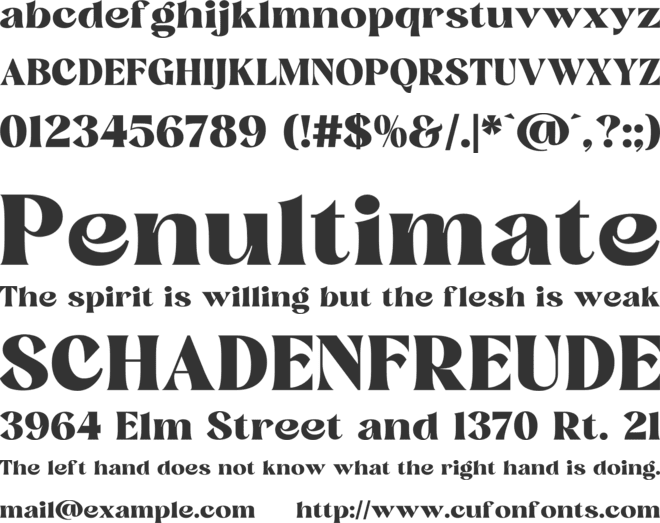 Misterya font preview
