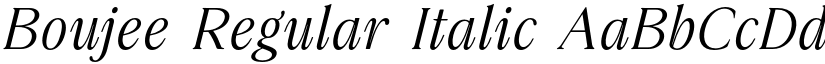 Boujee Regular Italic font