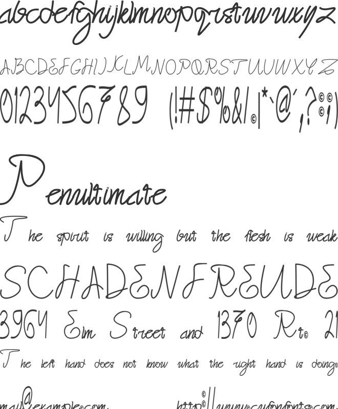 Inflow font preview
