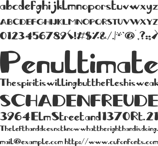 Kispray font preview