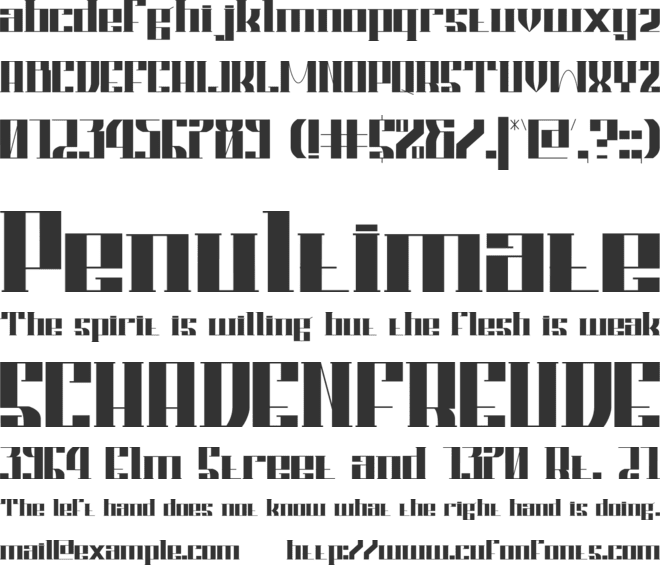 Rosvera font preview