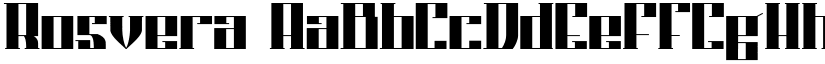 Rosvera font
