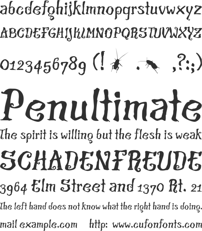 The Croach font preview