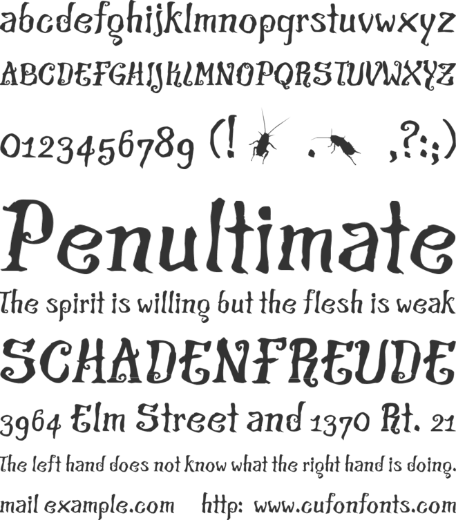 The Croach font preview