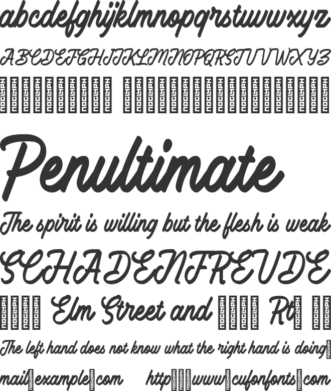 Battams font preview