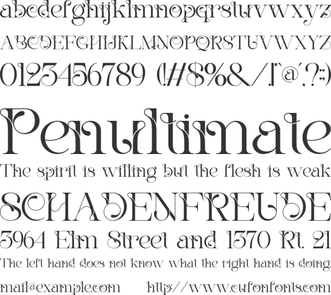 Berova font preview
