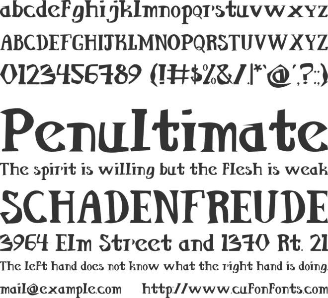 CENTAURS font preview