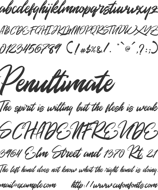 Rommantis font preview