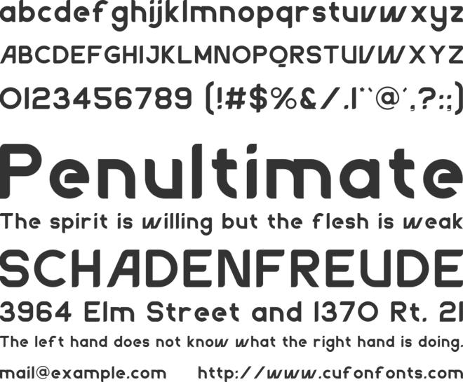 Fareno font preview