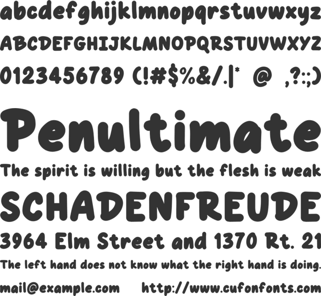 NOTHING COMIC font preview