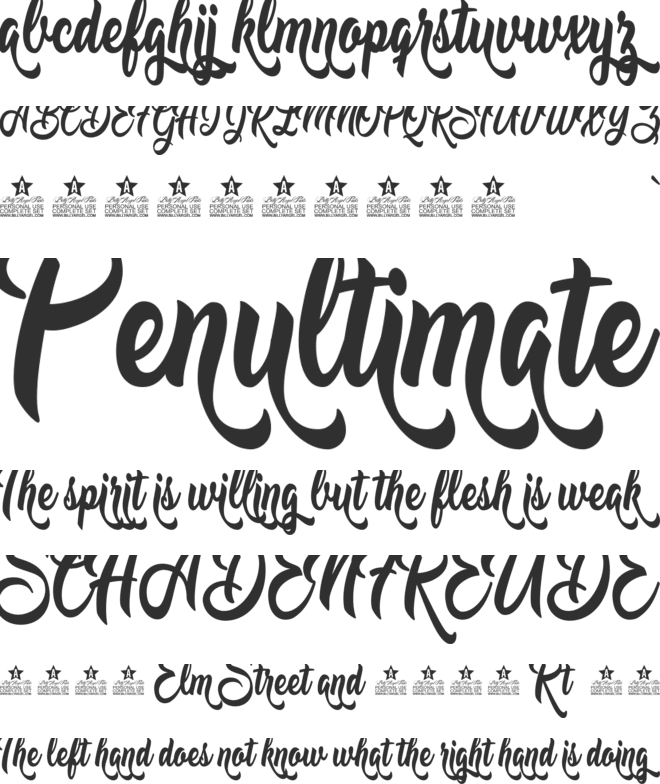Mustard Personal Use font preview