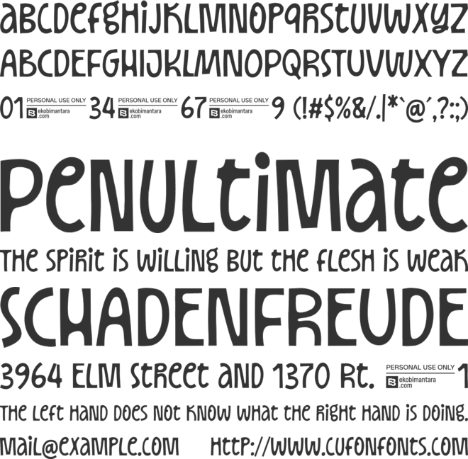Costague Trial font preview