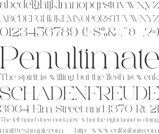 Tessa font preview