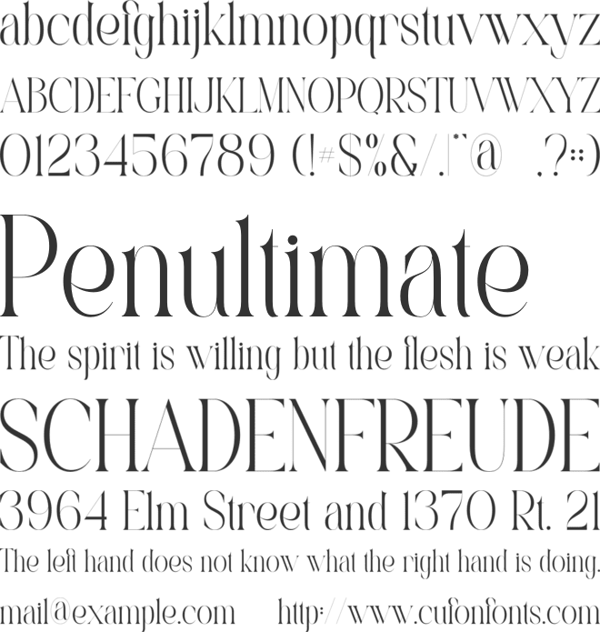 Castica font preview