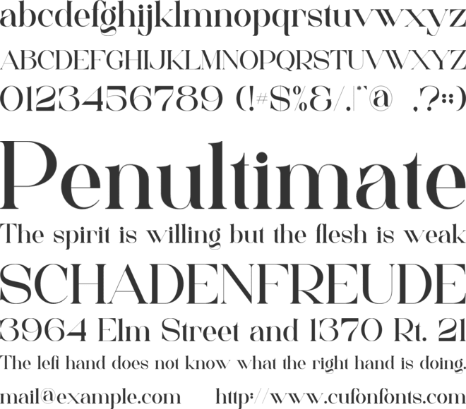 Gares font preview