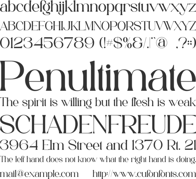 Collgan font preview