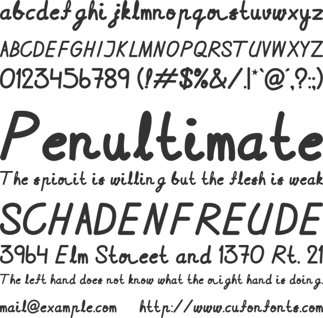 JUTTING font preview