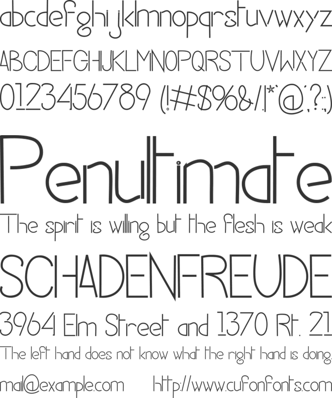 Pairing font preview