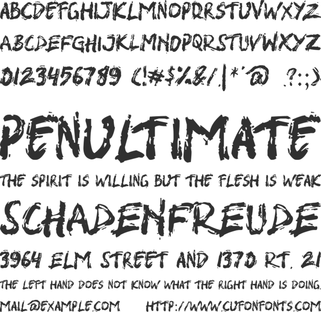 SHIRK font preview