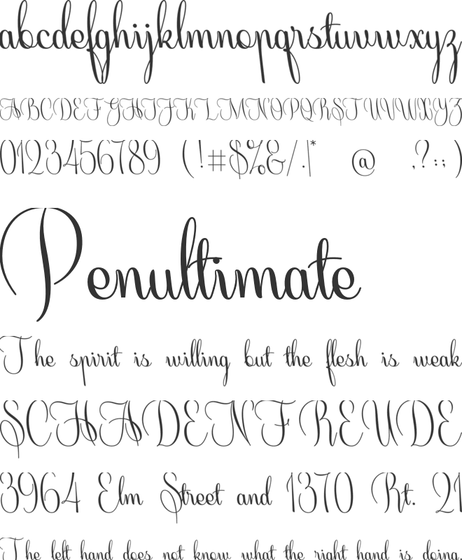 Goldyane font preview