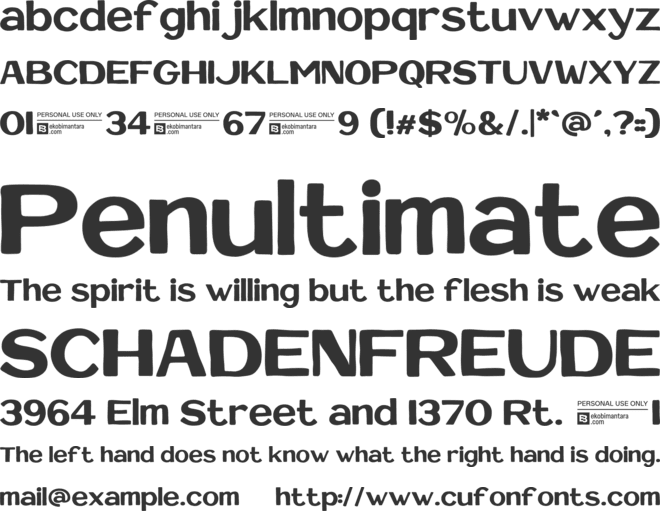 Sunset Palm Sans Trial font preview
