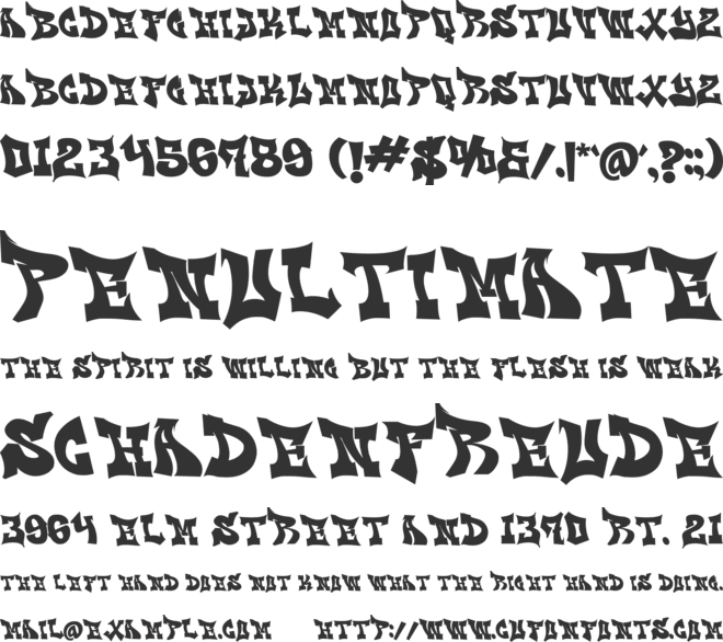 Wild Graf font preview