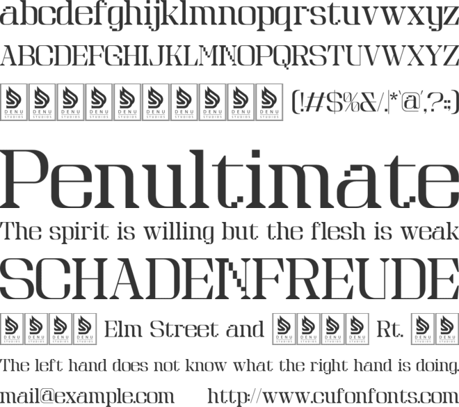Myten Years font preview