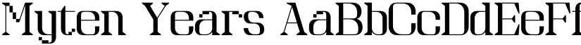 Myten Years font download